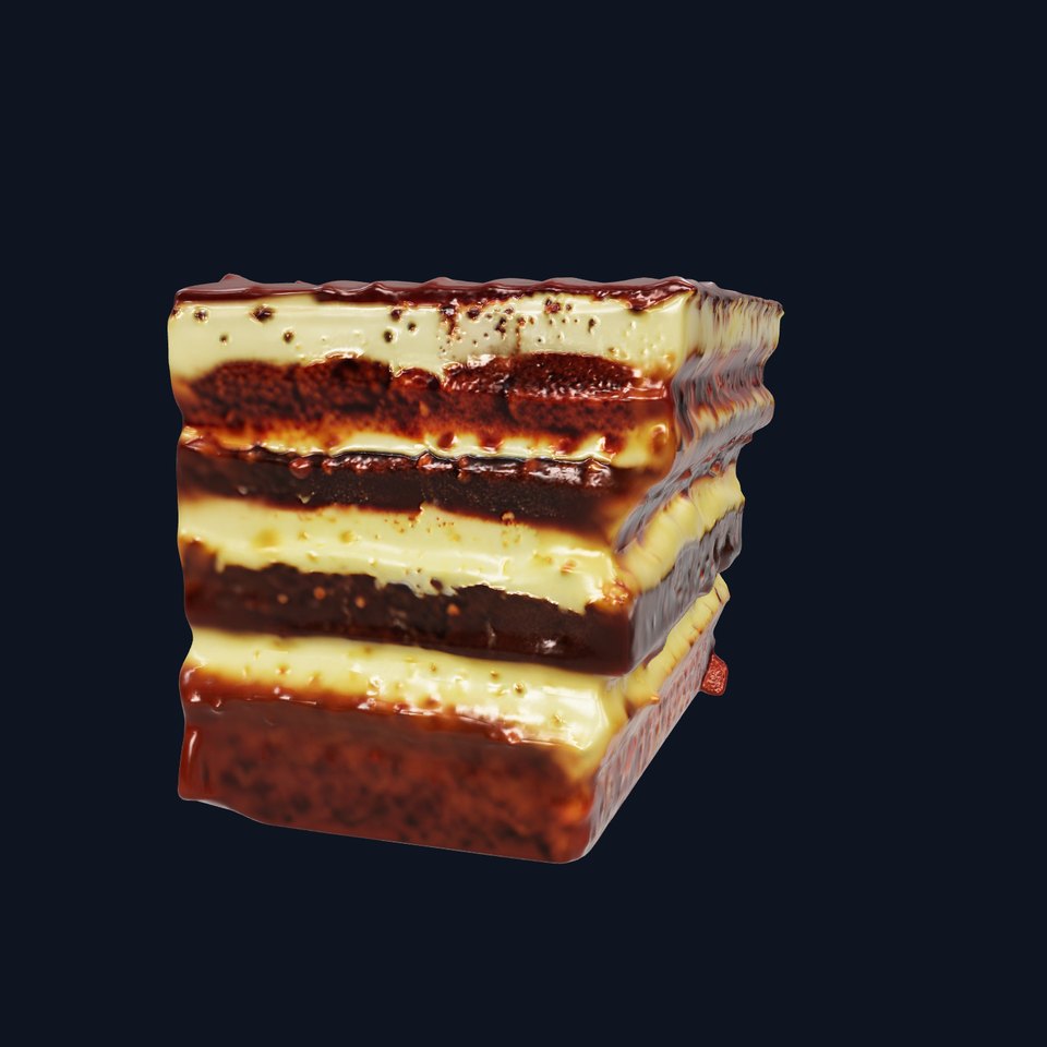 Tiramisu Dessert Layered Cake model pack